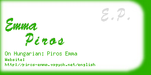 emma piros business card